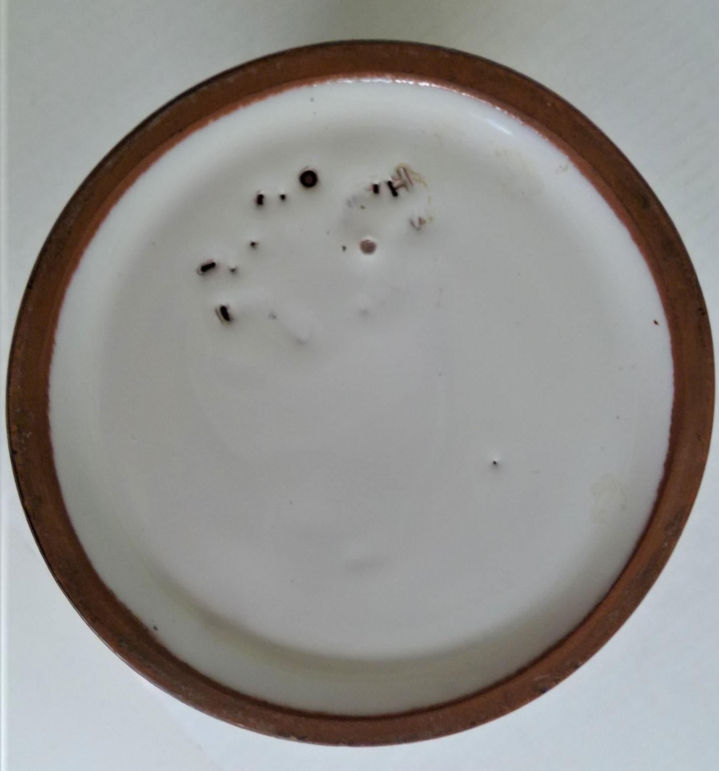 Mid-20th Century Swedish Modern Laholm Pottery Hand Painted Ceramic Vessel, Sweden, 1960s