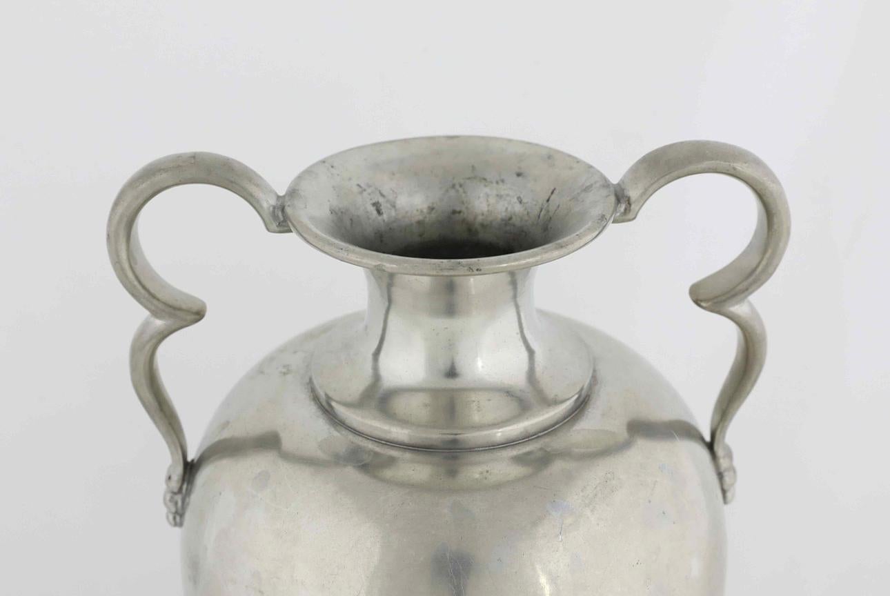 Svedese Moderno svedese - Grande vaso in peltro - Ernst Svedbom, Svenskt Tenn 1960 in vendita