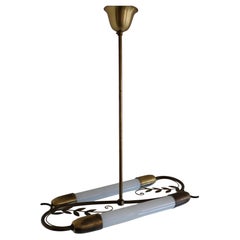 Swedish Modern Leaf Decorated Pendant