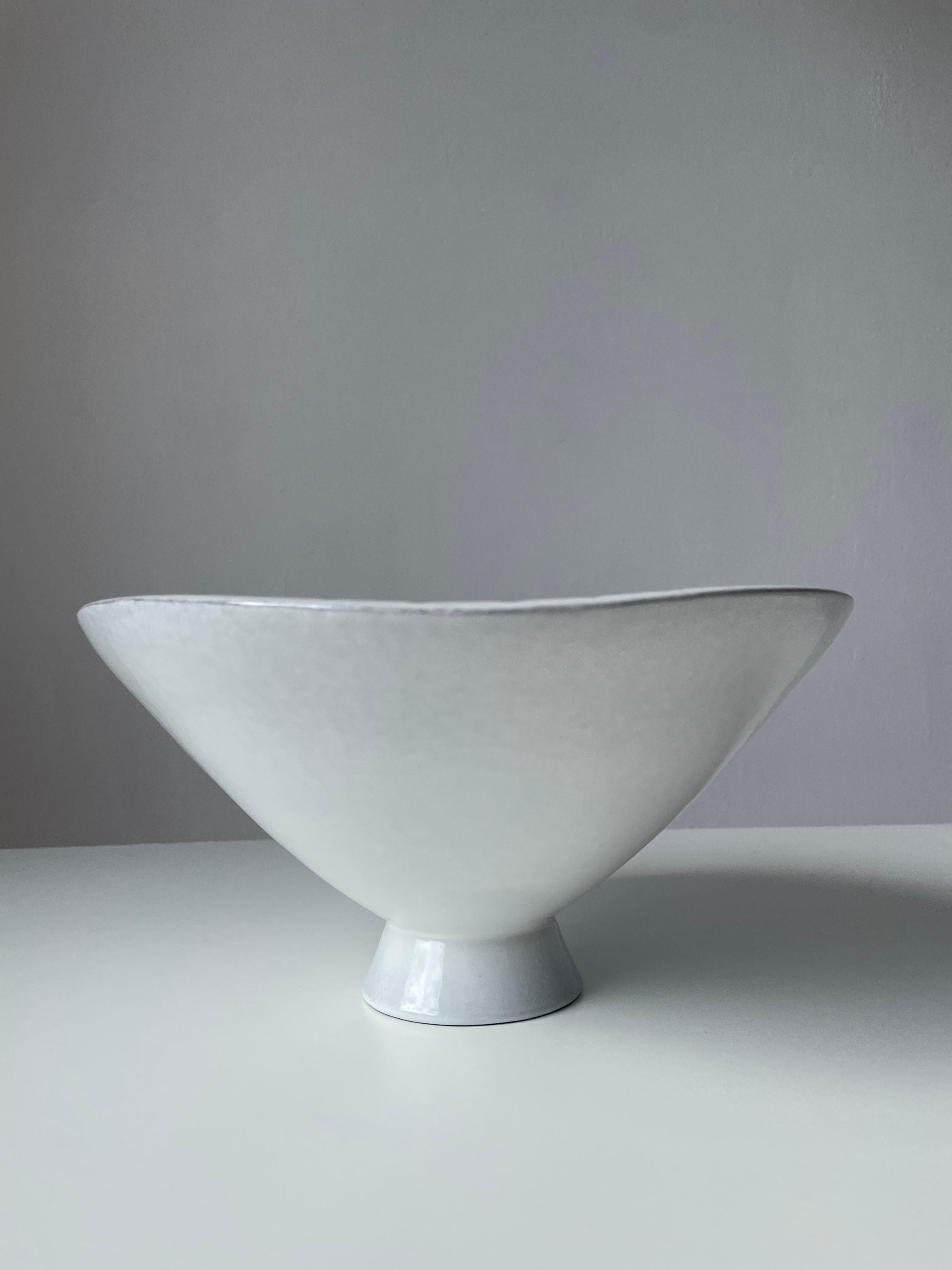 20th Century Upsala Ekeby Modern 1960s Sculptural Centerpiece Bowl For Sale
