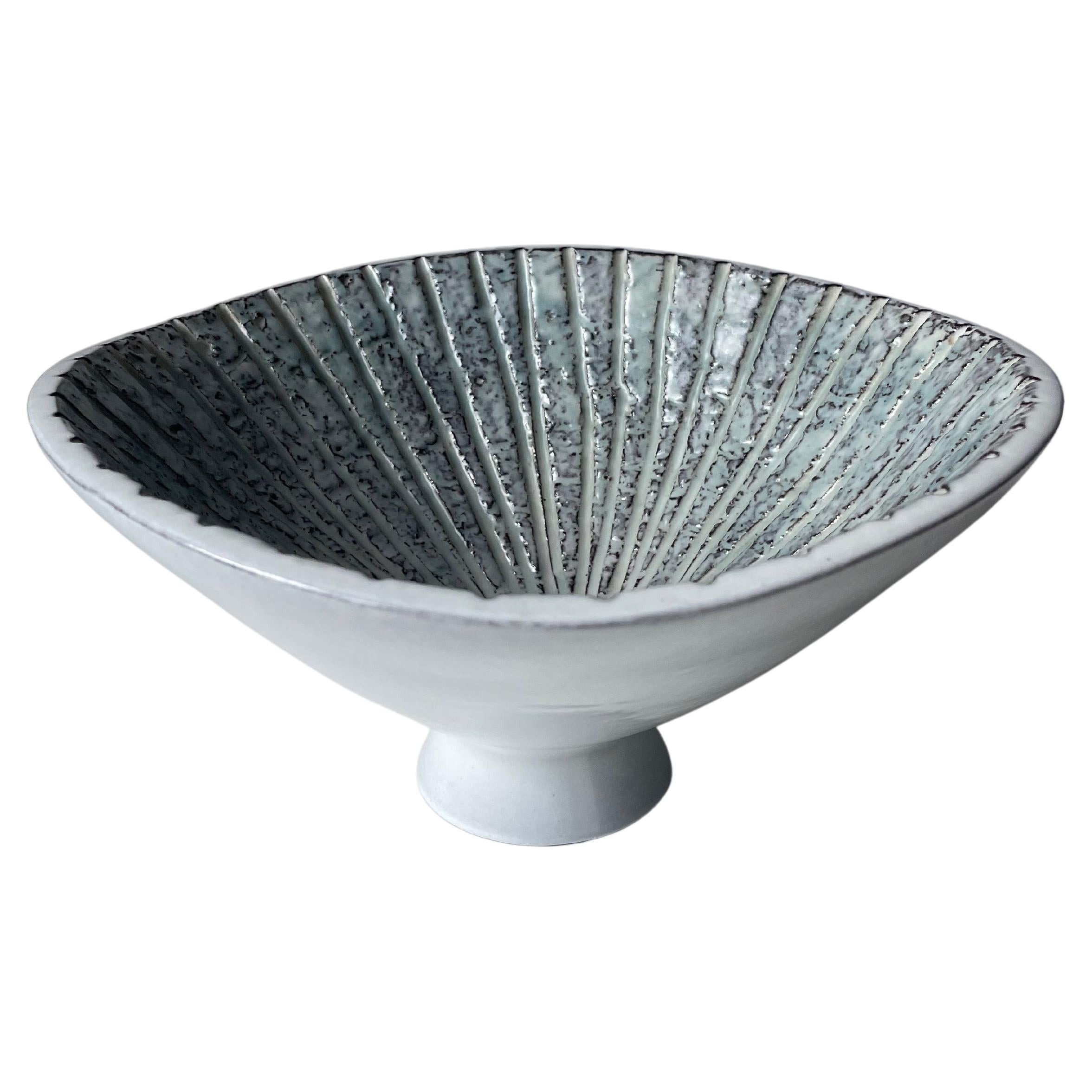Upsala Ekeby Modern 1960s Sculptural Centerpiece Bowl For Sale