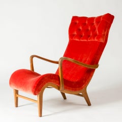 Swedish Modern Lounge Chair by Carl Cederholm, Firma Stil & Form, Sweden, 1940s