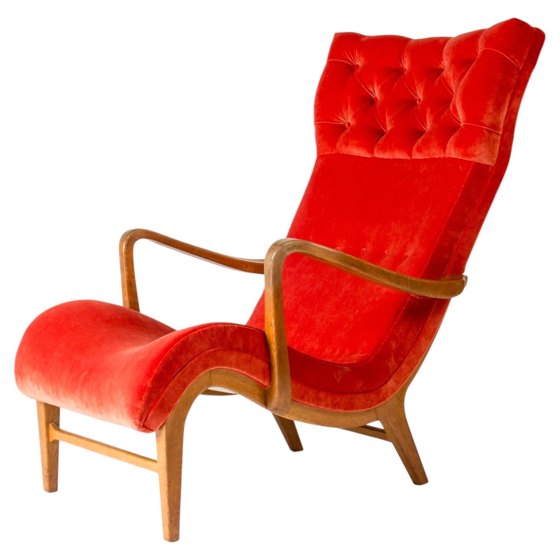 Swedish Modern Lounge Chair by Carl Cederholm, Firma Stil & Form, Sweden, 1940s