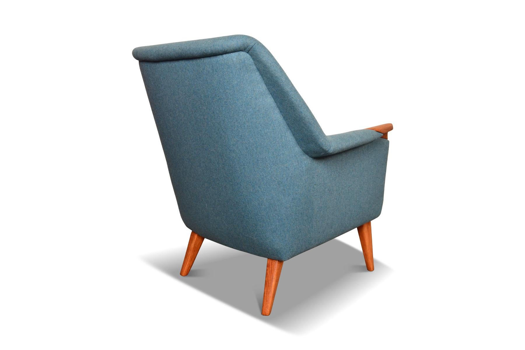 Swedish Modern Lounge Chair in Beech and Wool For Sale 1