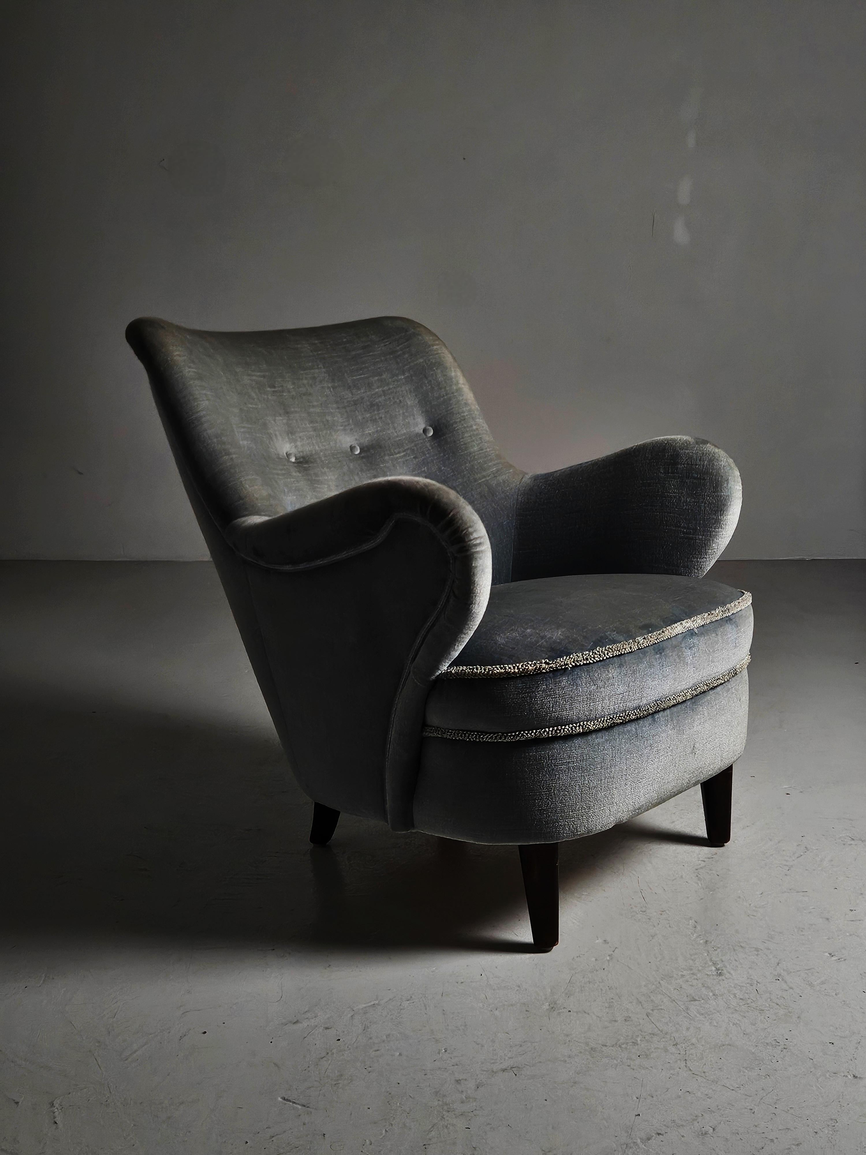 Hêtre Fauteuils de salon modernes suédois de Gustav Axel Berg, Suède, années 1940 en vente