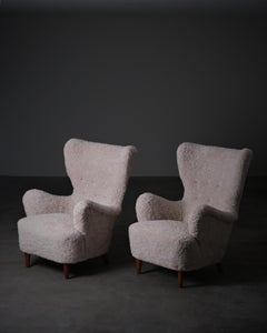 Swedish Modern lounge chairs by unknown designer, 1950s