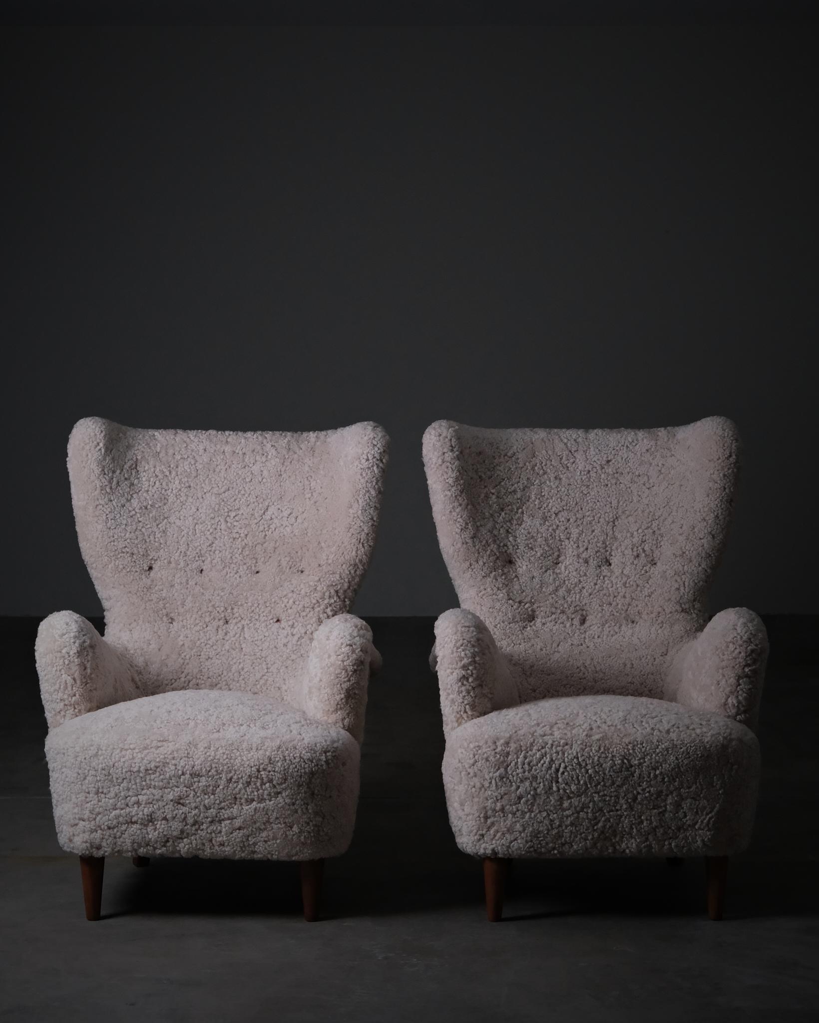 Scandinave moderne Chaises longues modernes suédoises d'un designer inconnu, années 1950 en vente