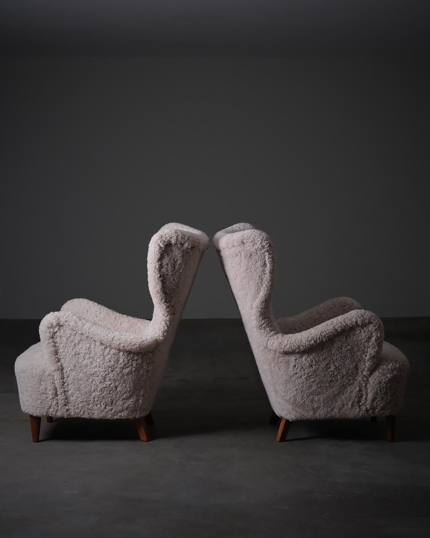 Suédois Chaises longues modernes suédoises d'un designer inconnu, années 1950 en vente