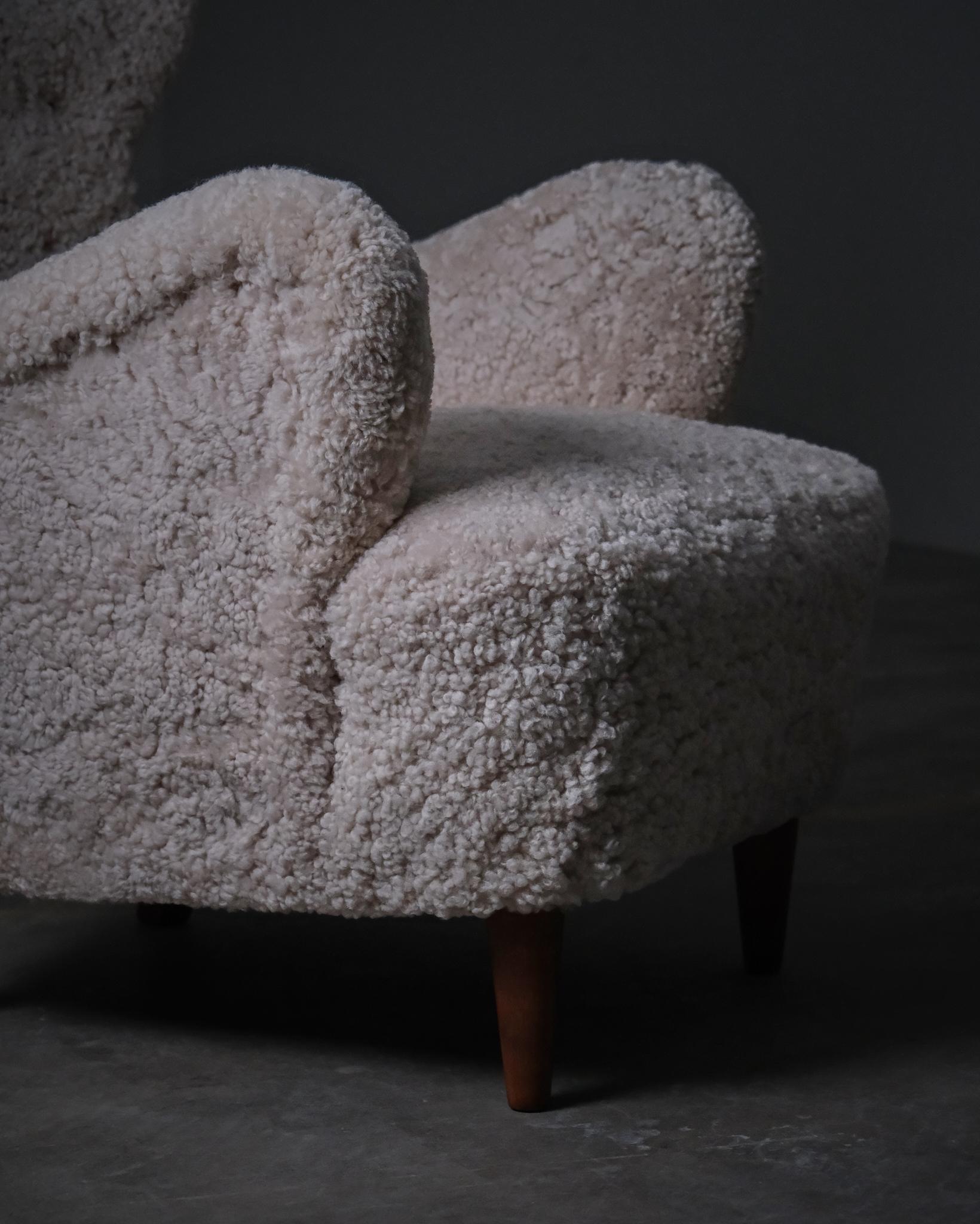 Chaises longues modernes suédoises d'un designer inconnu, années 1950 en vente 2