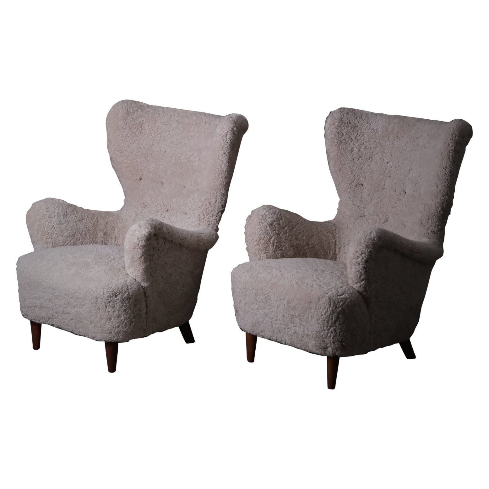 Chaises longues modernes suédoises d
un designer inconnu, années 1950