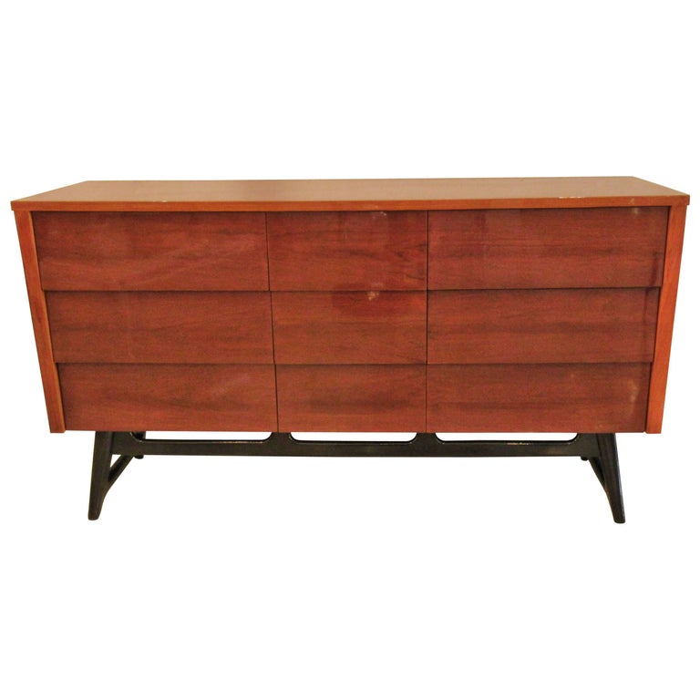 Swedish Modern Mahogany And Ebonized Nine Drawer Chest Sir Edmund