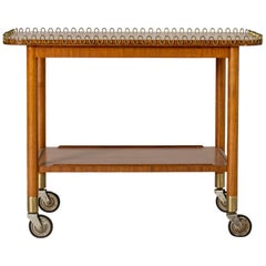 Swedish Modern Mahogany Bar Trolley