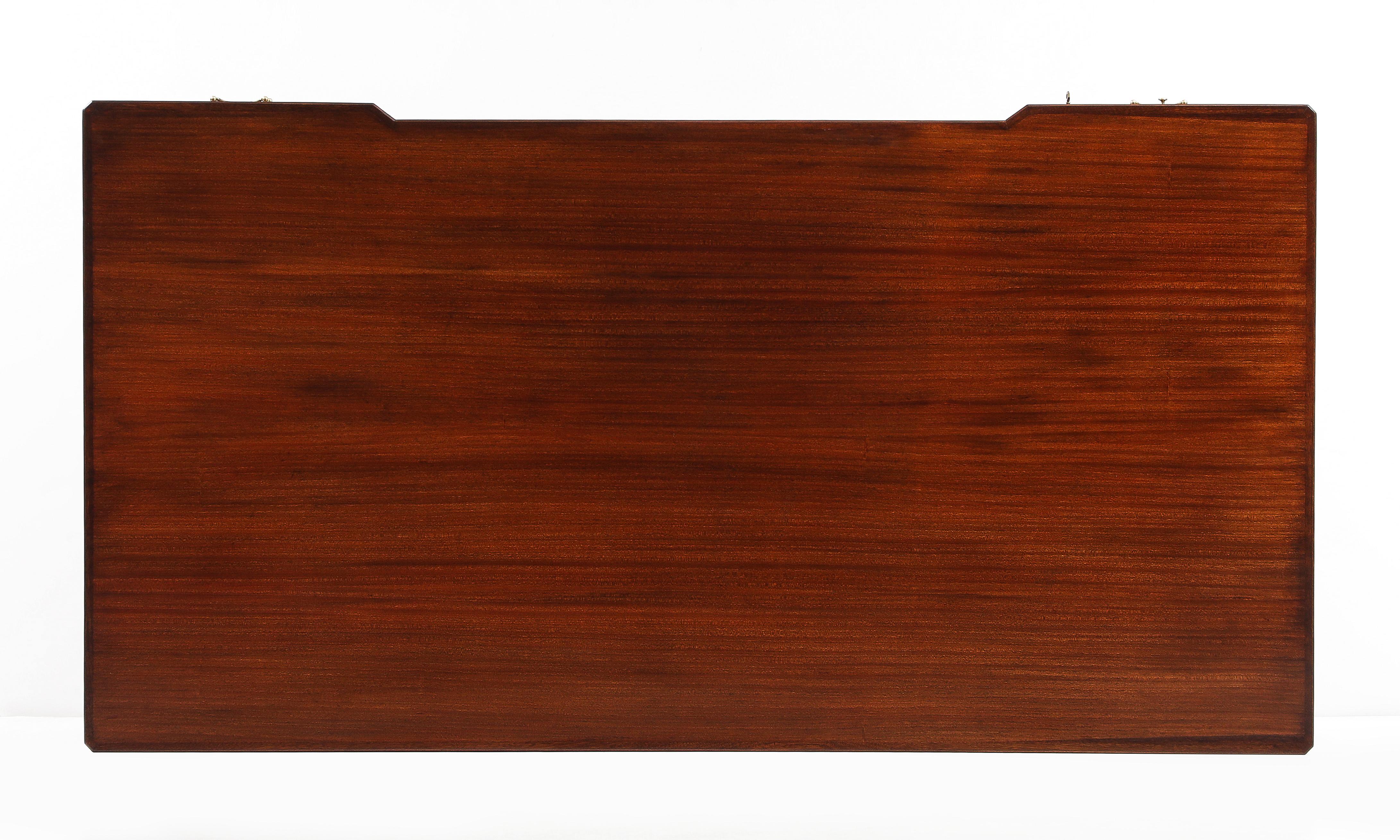 Scandinavian Modern Swedish Modern Mahogany Desk, Jarnforsens Kontorsmöbler, Stockholm, Circa 1960s For Sale
