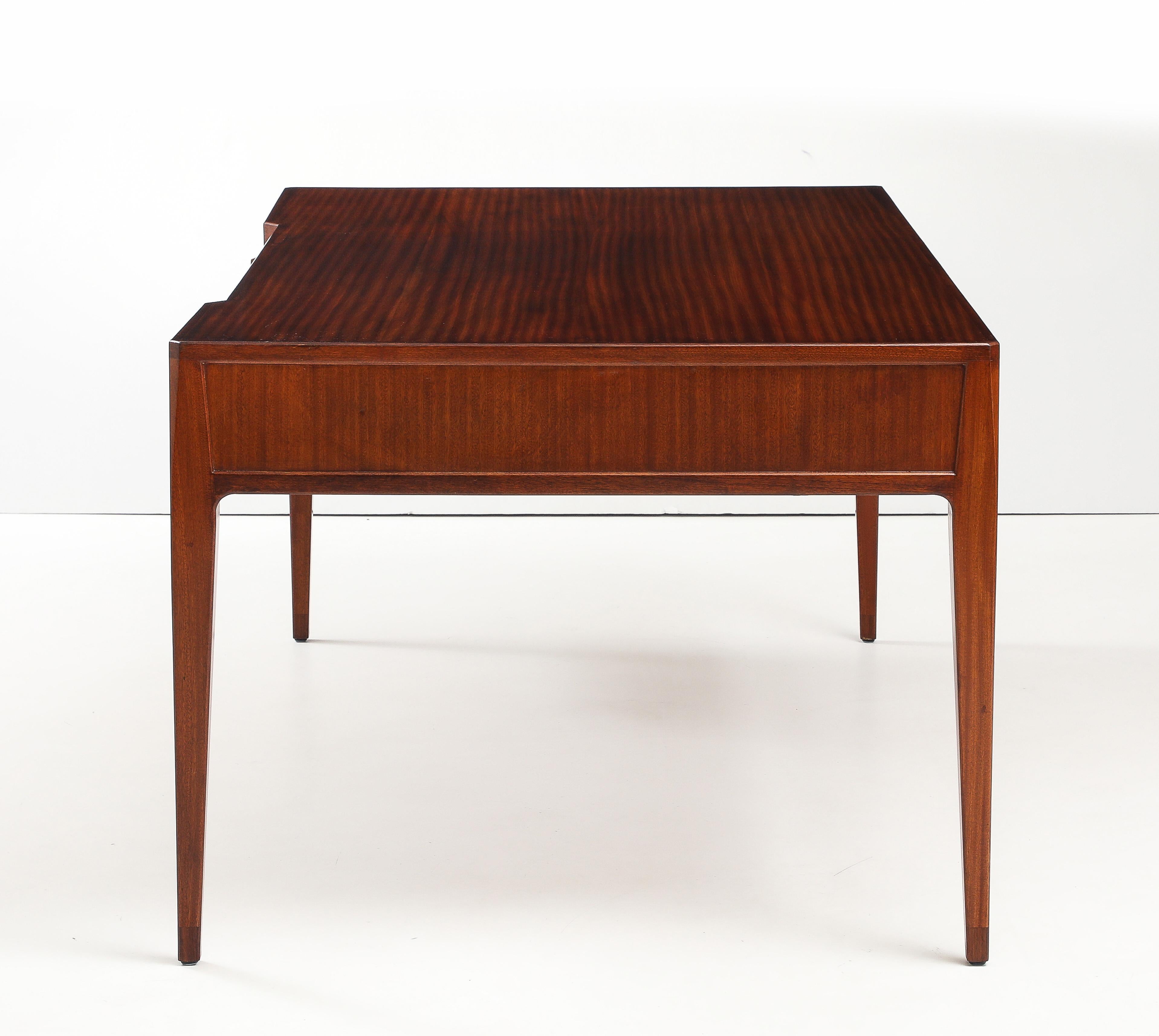 Swedish Modern Mahogany Desk, Jarnforsens Kontorsmöbler, Stockholm, Circa 1960s For Sale 2