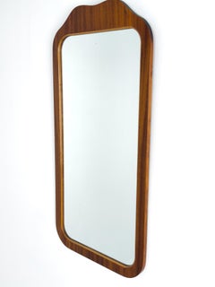 Swedish Modern Mahogany Wall Mirror, Sweden, 1940s–1950s