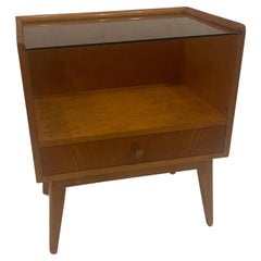 Swedish Modern Maple & Glass Single Night Stand