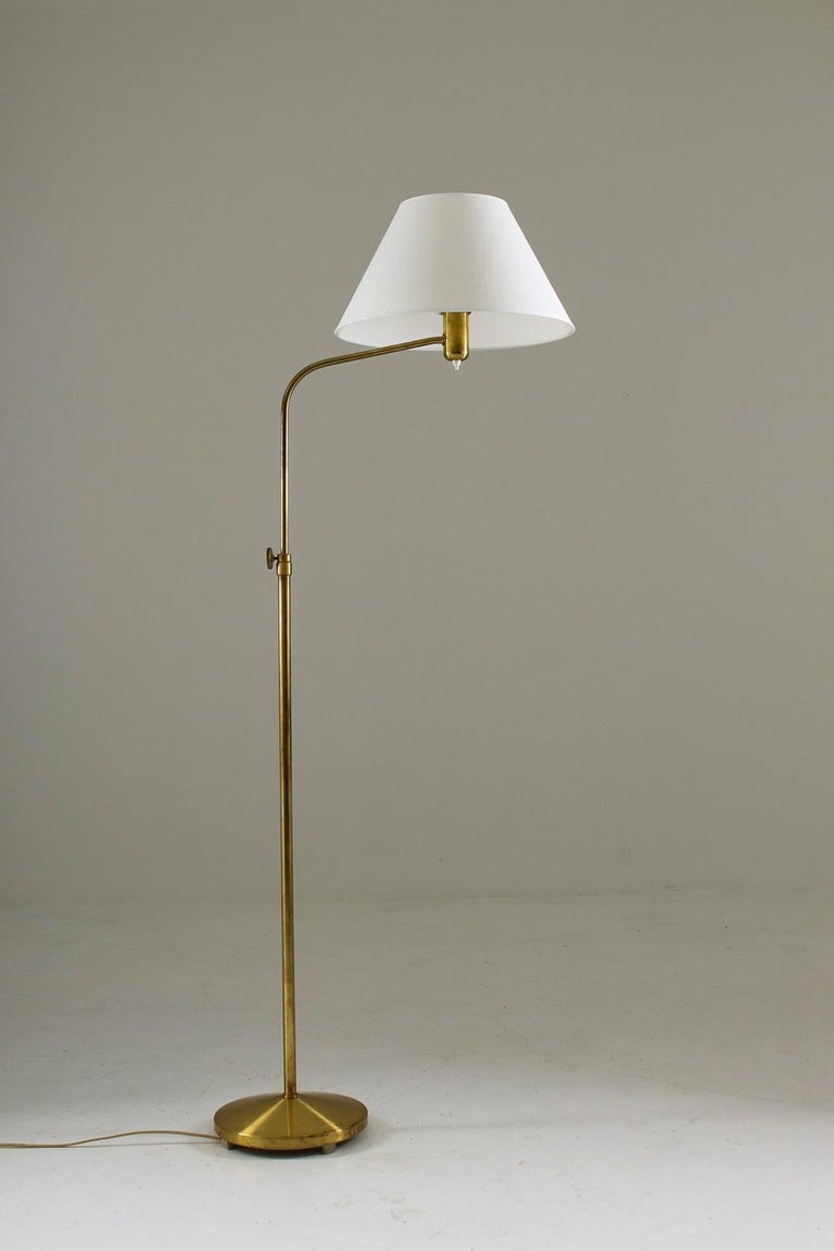 Swedish Modern Midcentury Floor Lamp In Brass By Asea 1940s