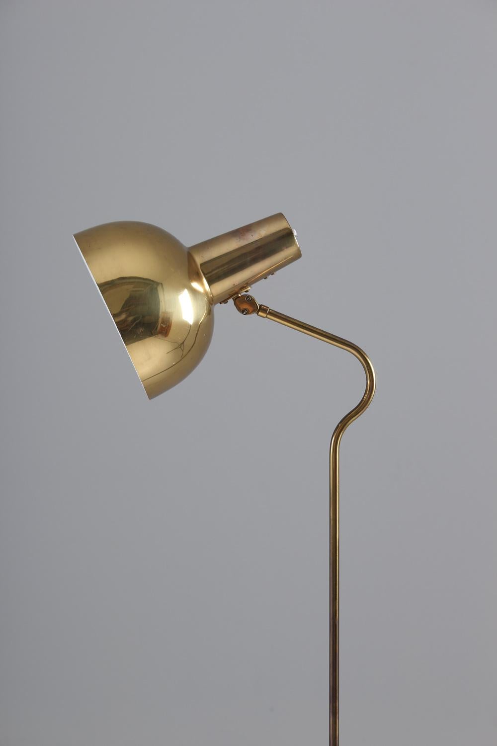 20th Century Swedish Modern Midcentury Floor Lamp in Brass by ASEA, 1960s