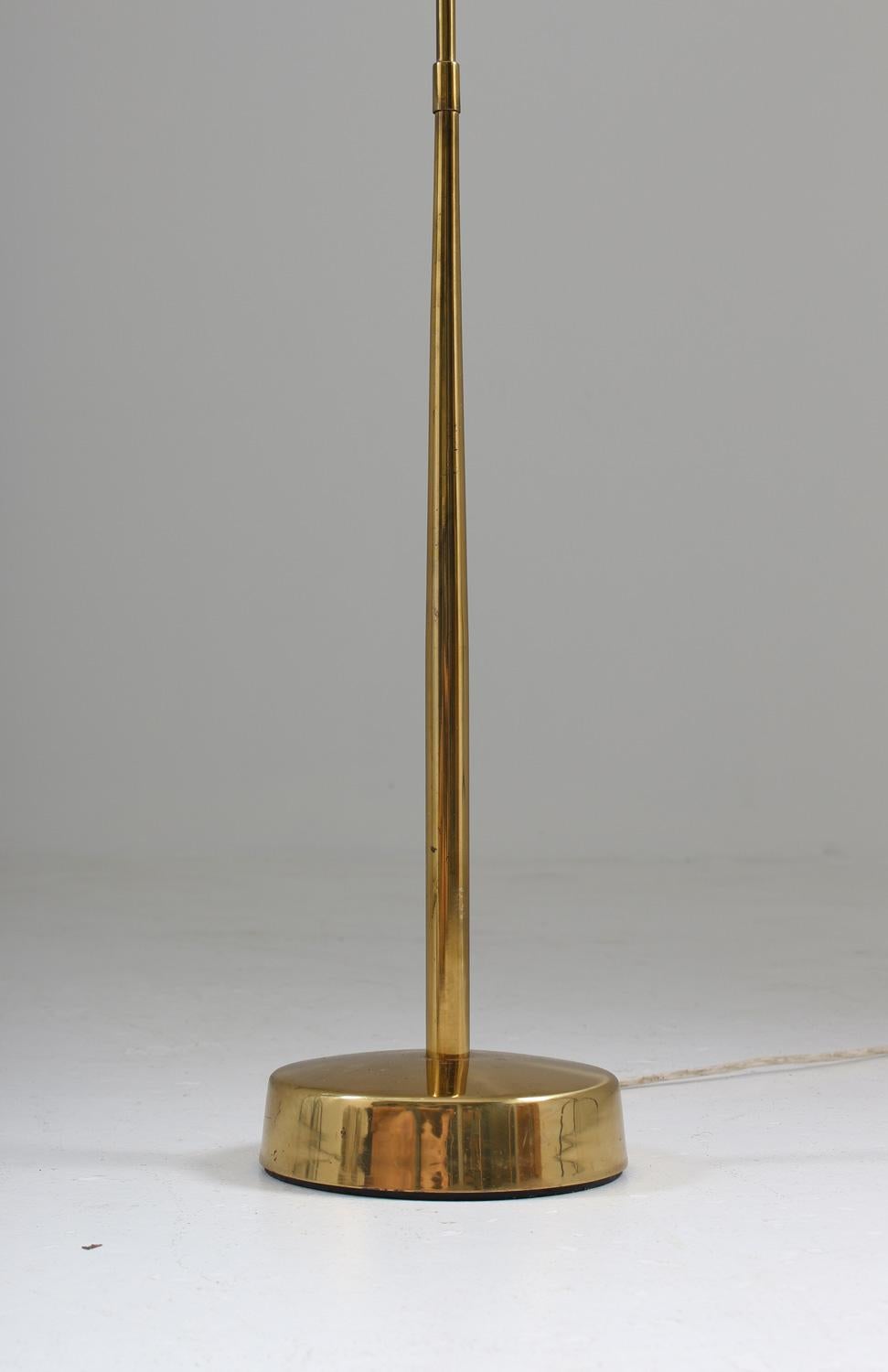 Swedish Modern Midcentury Floor Lamp in Brass by ASEA, 1960s 4