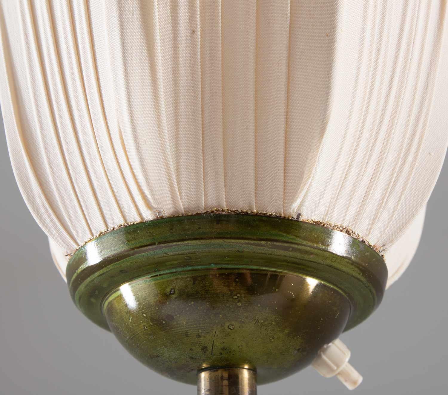 Swedish Modern Midcentury Uplight Floor Lamp in Brass, 1940s In Good Condition In Karlstad, SE