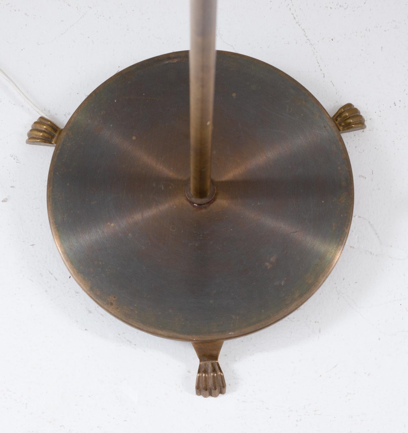 20th Century Swedish Modern Midcentury Uplight Floor Lamp in Brass, 1940s