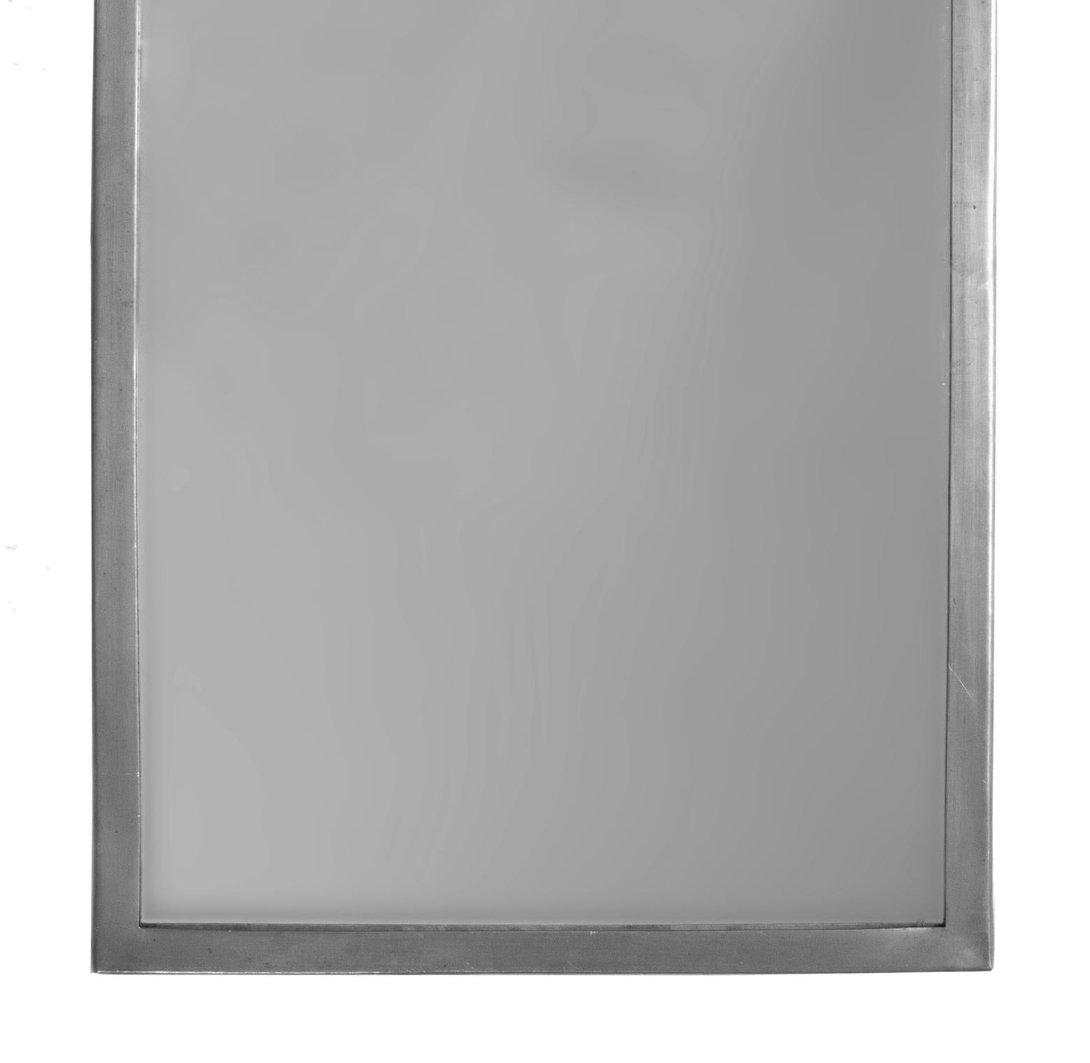 Swedish Modern Mirror by Oscar Antonsson in Pewter from Ystad Metall, Made 1931 In Good Condition For Sale In Stockholm, SE