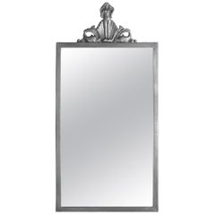 Swedish Modern Mirror by Oscar Antonsson in Pewter from Ystad Metall, Made 1931
