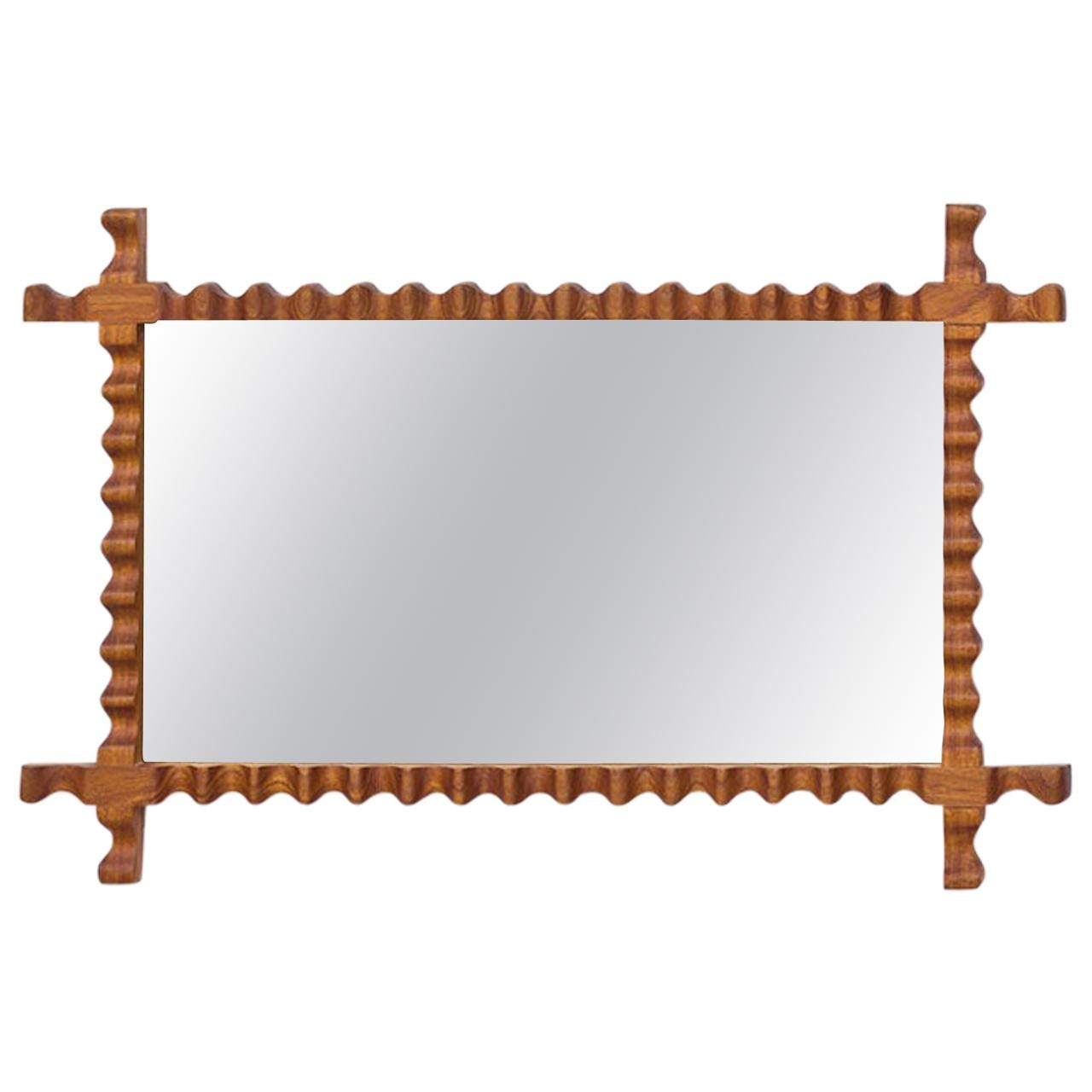 Swedish Modern Mirror in Elm