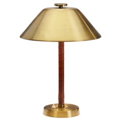  Swedish Modern "Model 5014" Brass Table Lamp by Einar Bäckström, Sweden 1940s