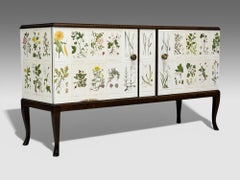 Swedish Modern, Nordens Flora Credenza, Wallpaper, Birch, Sweden, 1940s