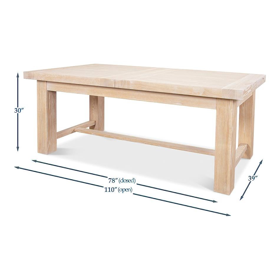 Swedish Modern Oak Extension Dining Table For Sale 6