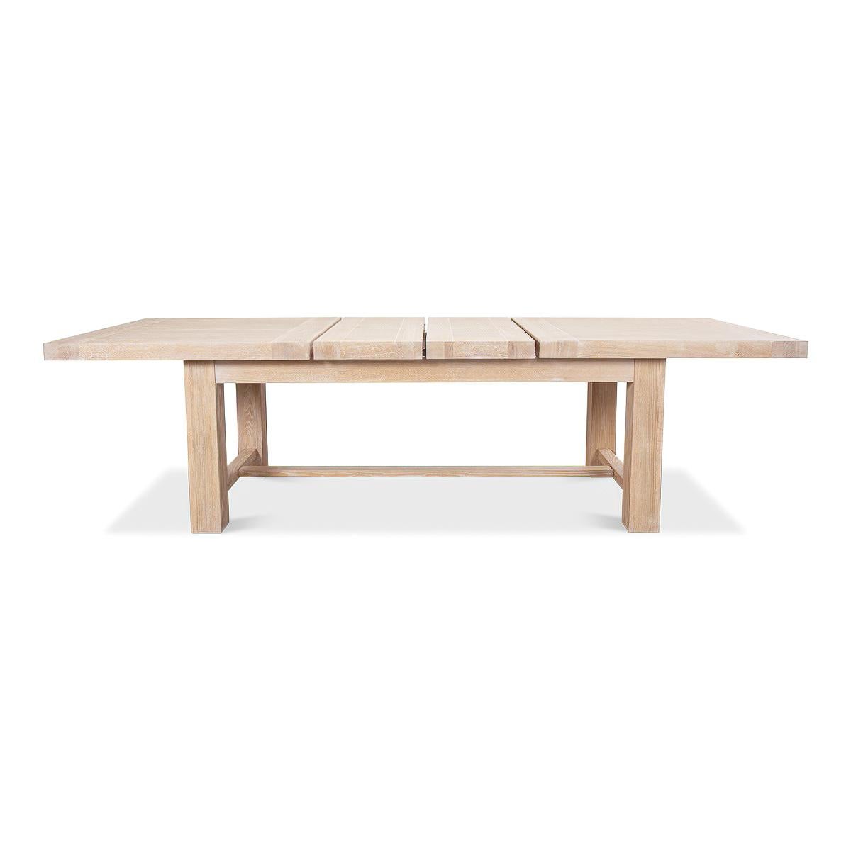 Asian Swedish Modern Oak Extension Dining Table For Sale