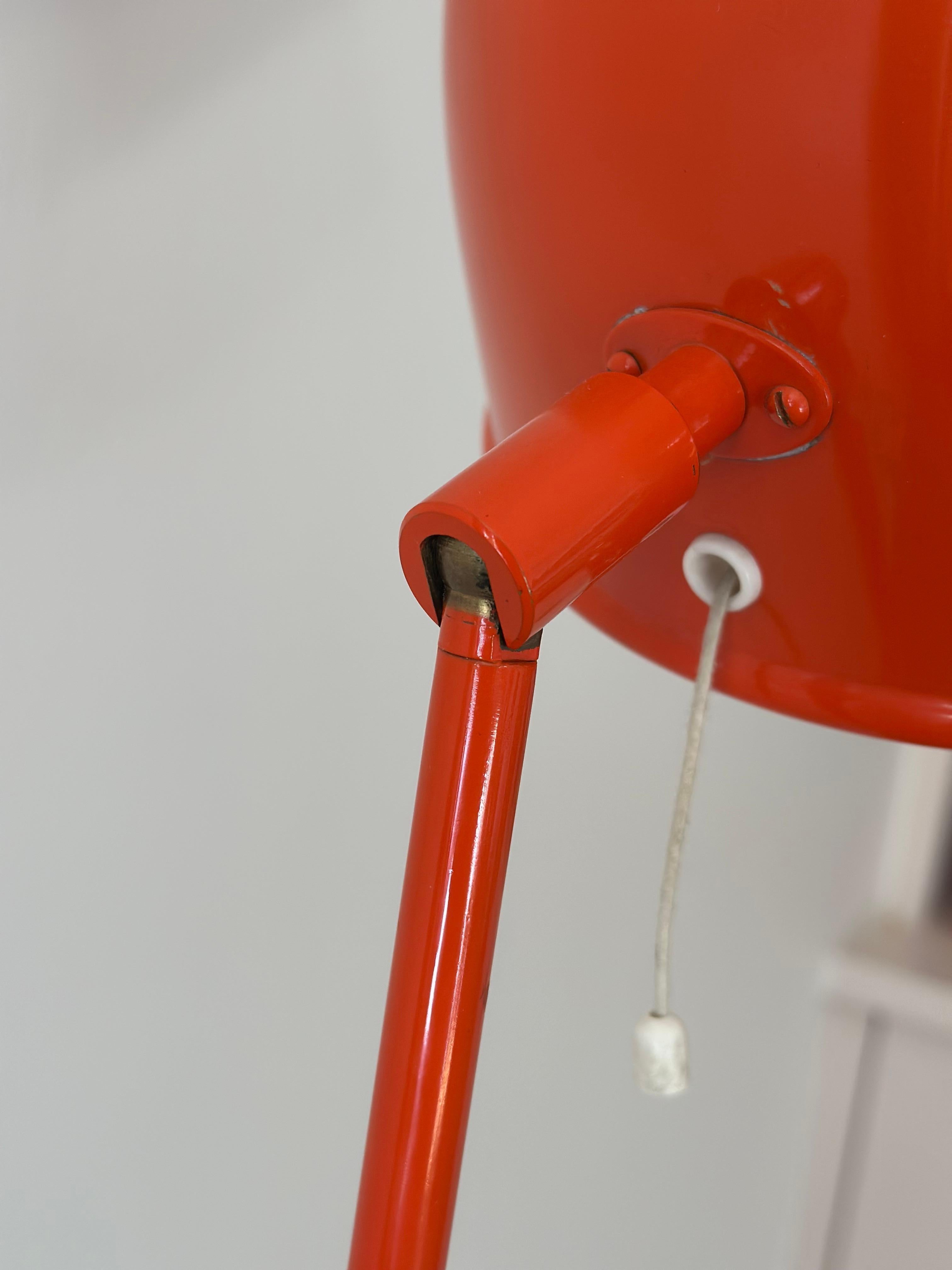 Schwedische moderne orangefarbene Stehlampe G-075 von Bergboms, 1960er Jahre. im Angebot 2