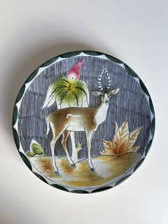 Vintage Midcentury Modern Wall Platter by Tilgmans Keramik, Sweden