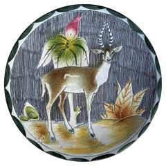 Floral Organic Modern Ceramic Wall Plate / Centerpiece, 1950s