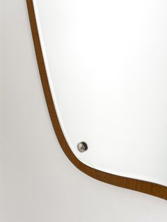 Swedish Modern Organic Shaped Wall Mirror in Teak, Sweden, 1950s