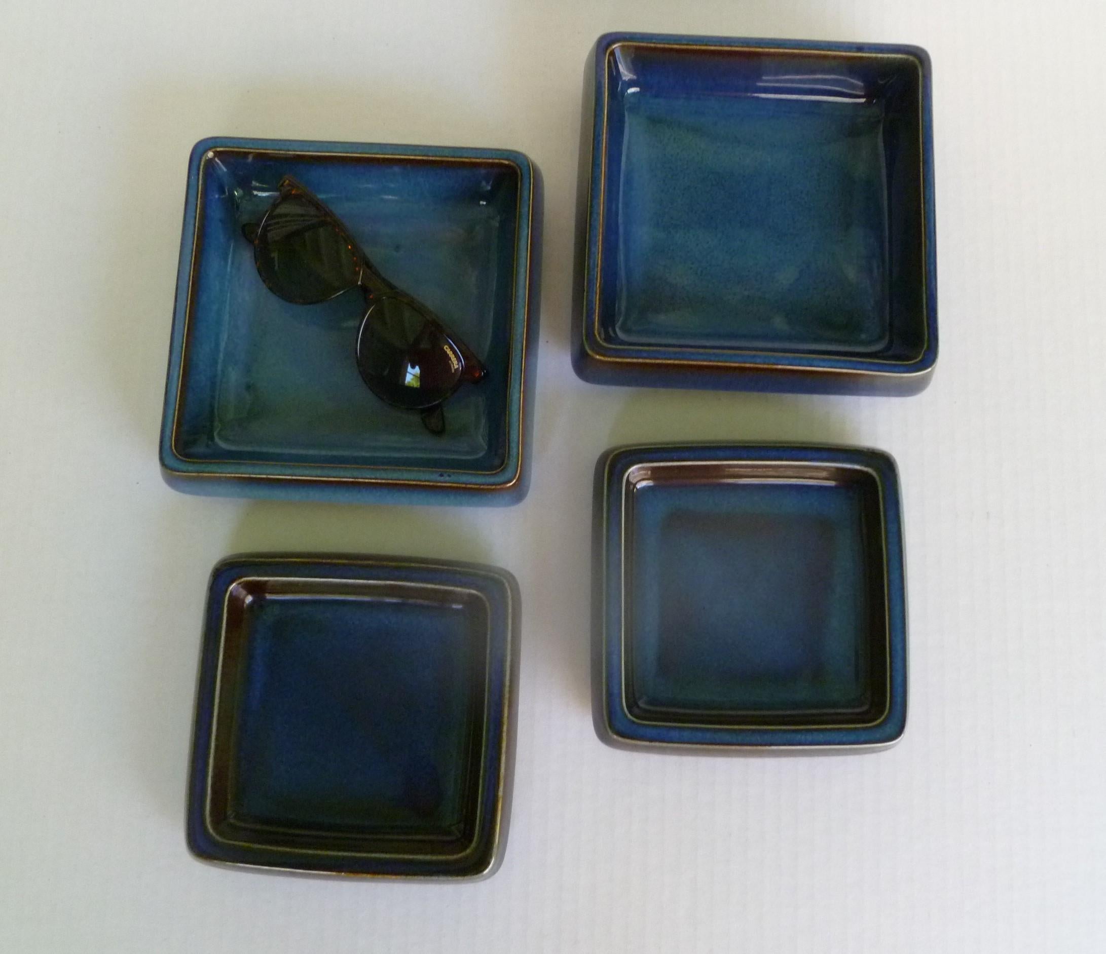Swedish Modern Pair of Lagun 3 Stoneware Bowls for Gustavberg by Sven Jonson 6