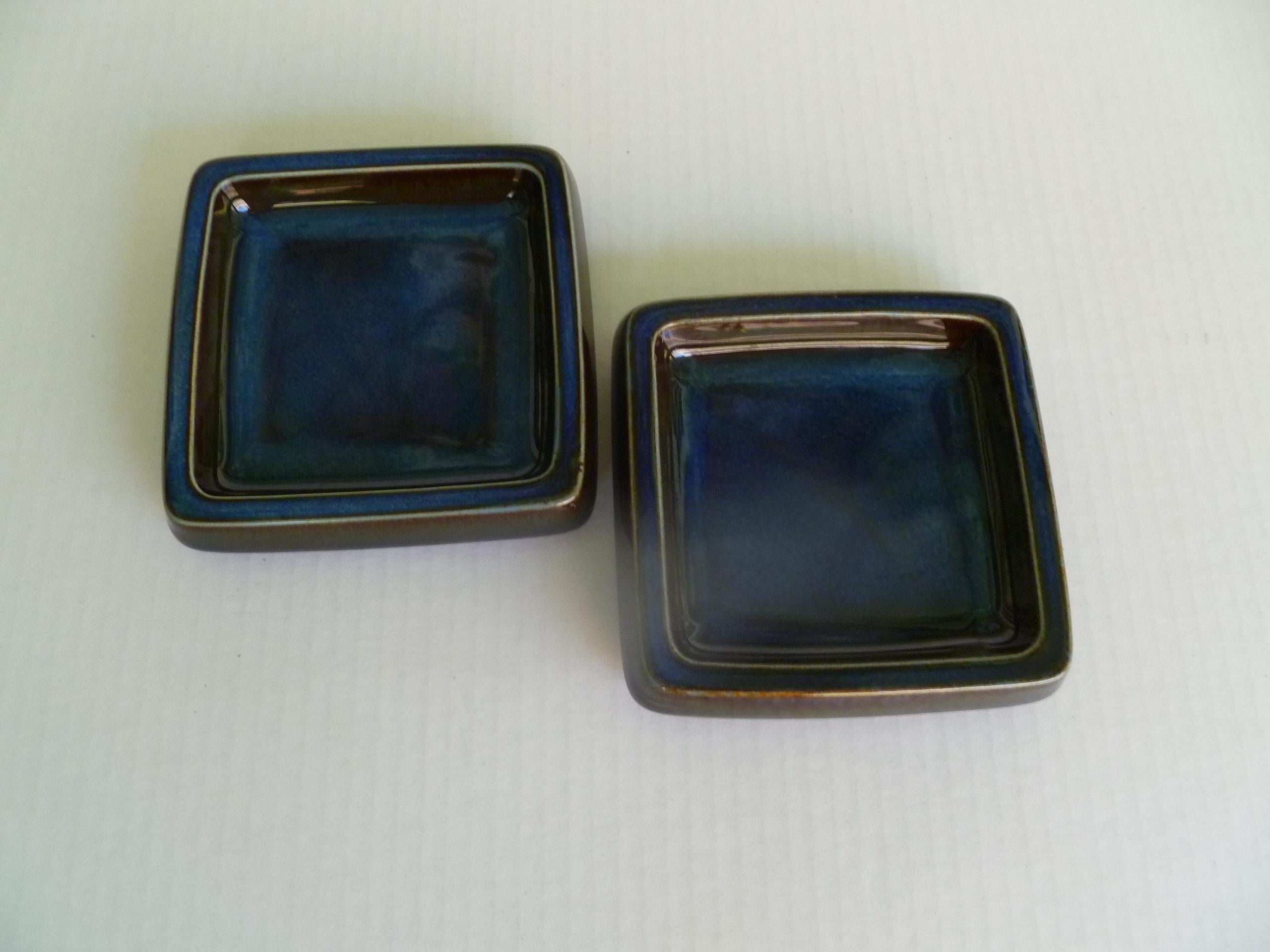 Scandinavian Modern Swedish Modern Pair of Lagun 3 Stoneware Bowls for Gustavberg by Sven Jonson