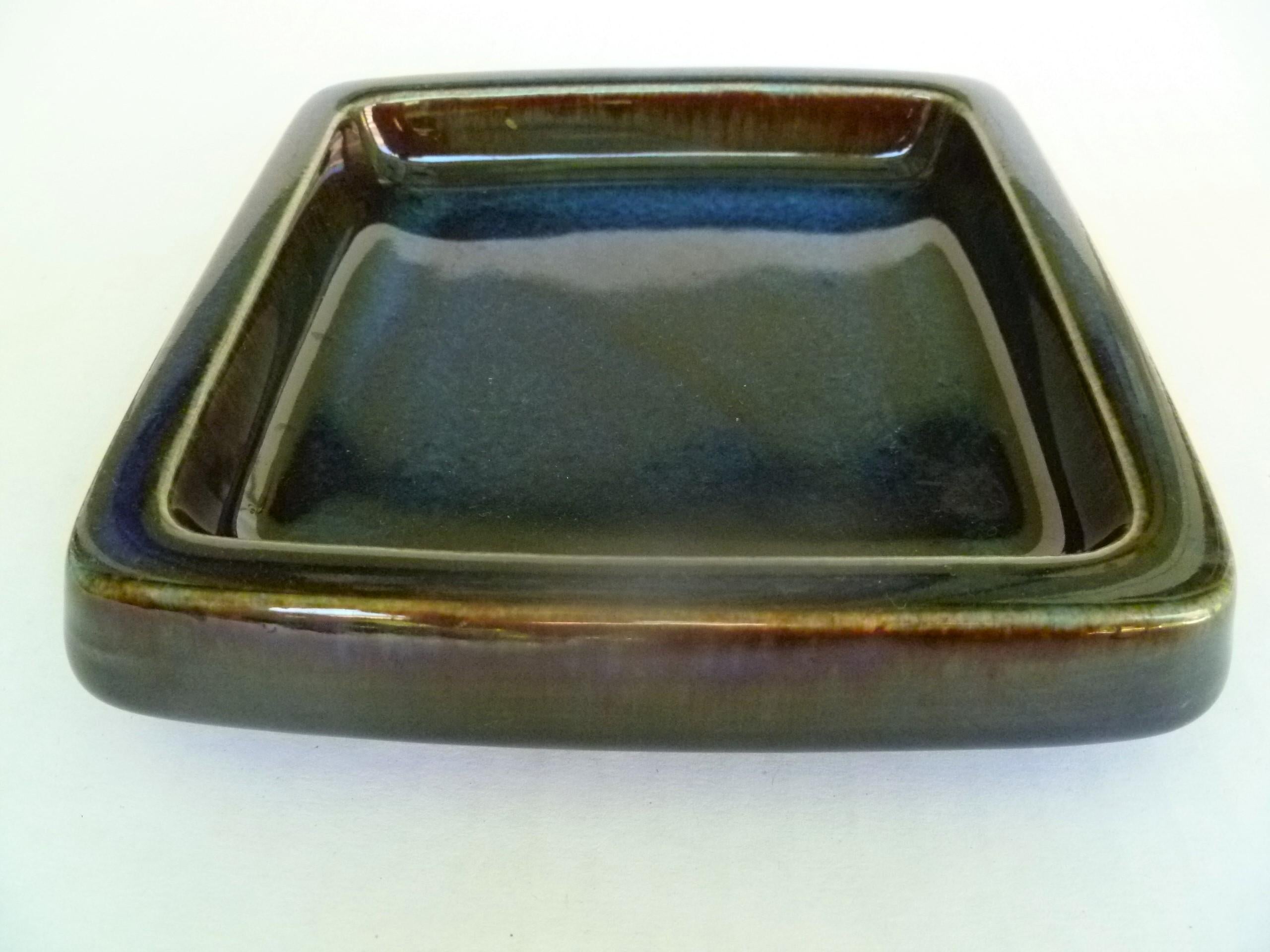 Glazed Swedish Modern Pair of Lagun 3 Stoneware Bowls for Gustavberg by Sven Jonson