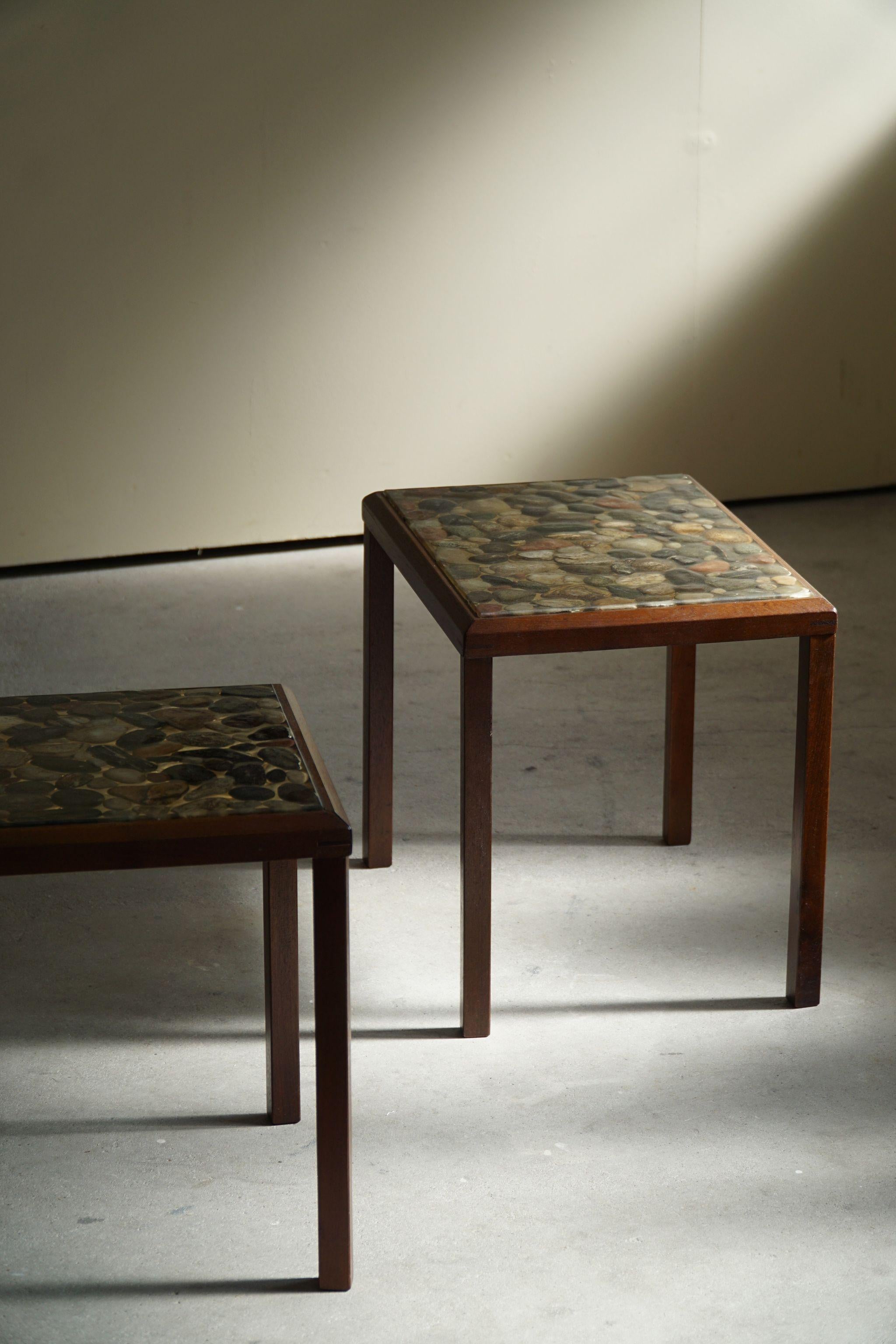 Swedish Modern, Pair of Side Tables in Teak, by Forsells Stenkonst, 1960s In Good Condition In Odense, DK