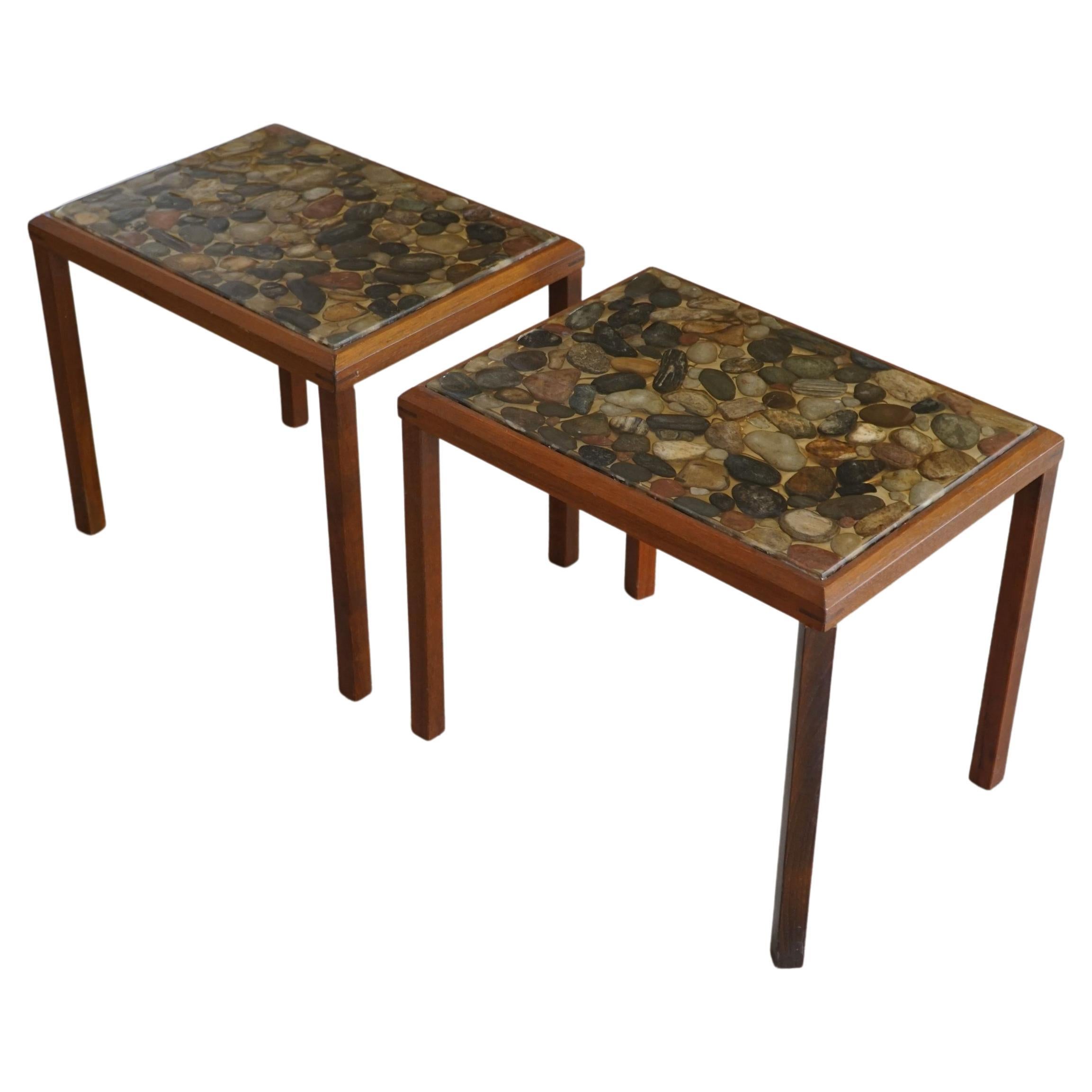 Swedish Modern, Pair of Side Tables in Teak, by Forsells Stenkonst, 1960s