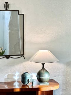 Swedish Modern Patinated Bronze Table Lamp by GAB Guldsmedsaktiebolaget, 1930s