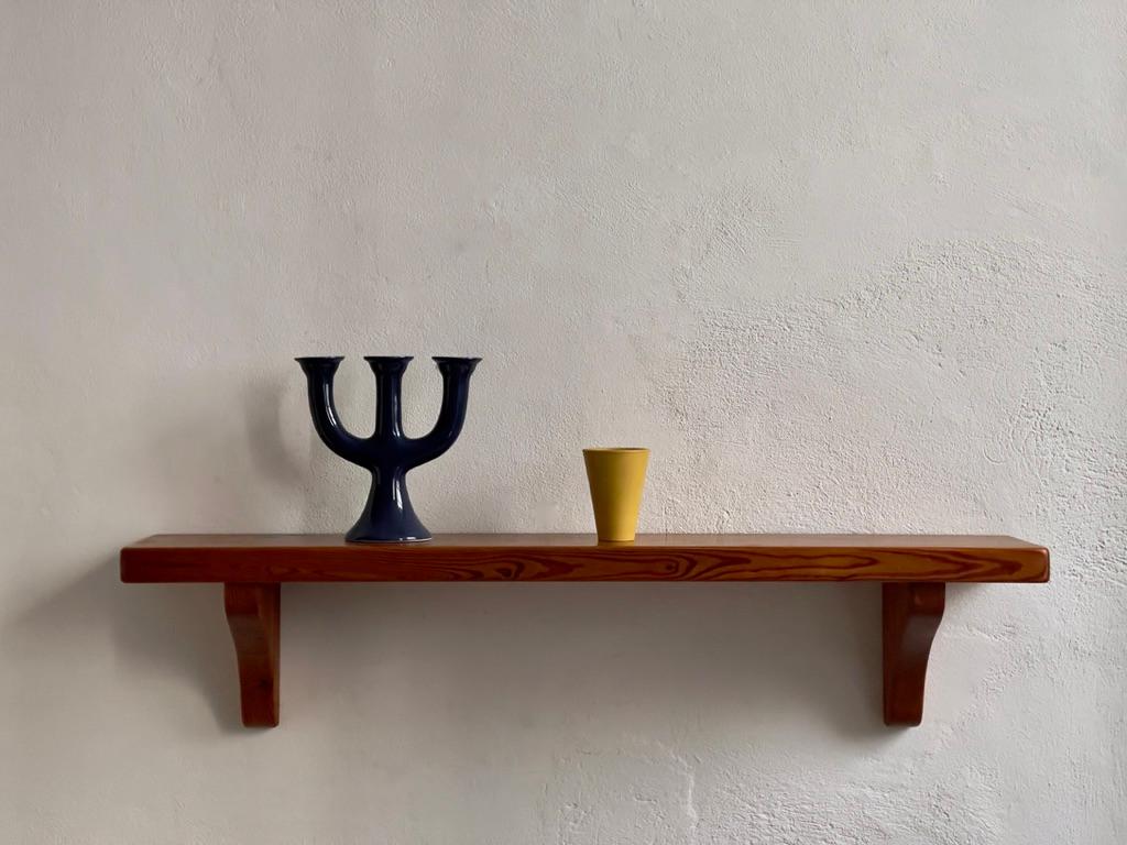 Swedish Modern Patinated  Pine Shelf in the style of Axel Einar Hjorth, 1970s For Sale 4