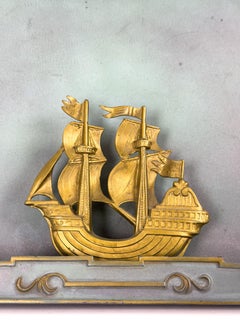 Applique murale suédoise moderne à l'aspect patiné, avec motif de voilier, Suède