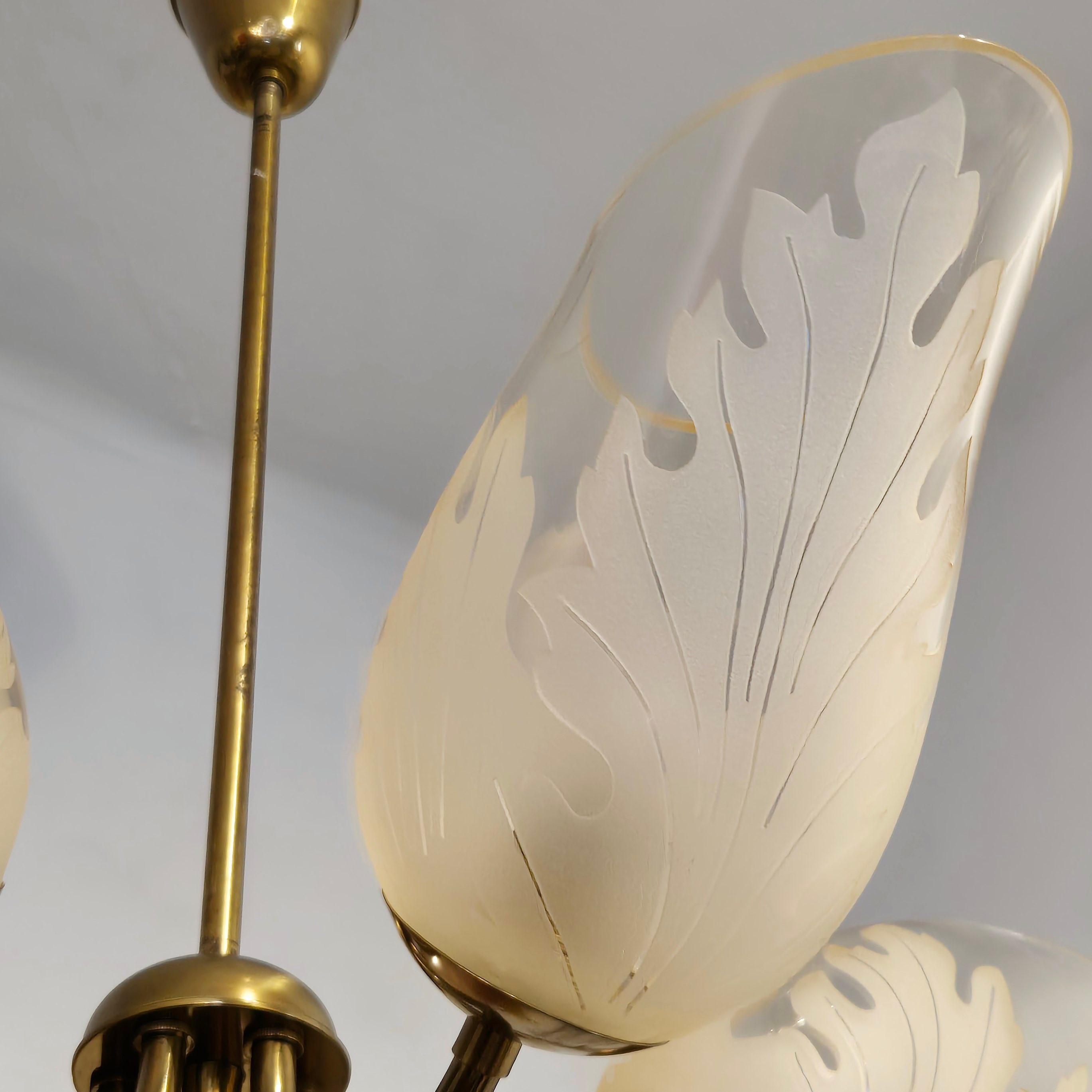Ottone Pendente moderno svedese di Carl Erik Bodén per Glössner, metà del 1900. in vendita