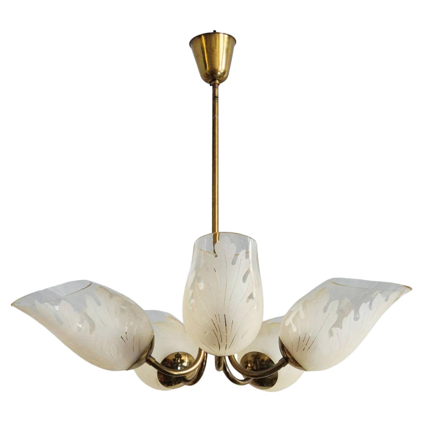 Swedish Modern pendant by Carl Erik Bodén for Glössner, mid-1900s.