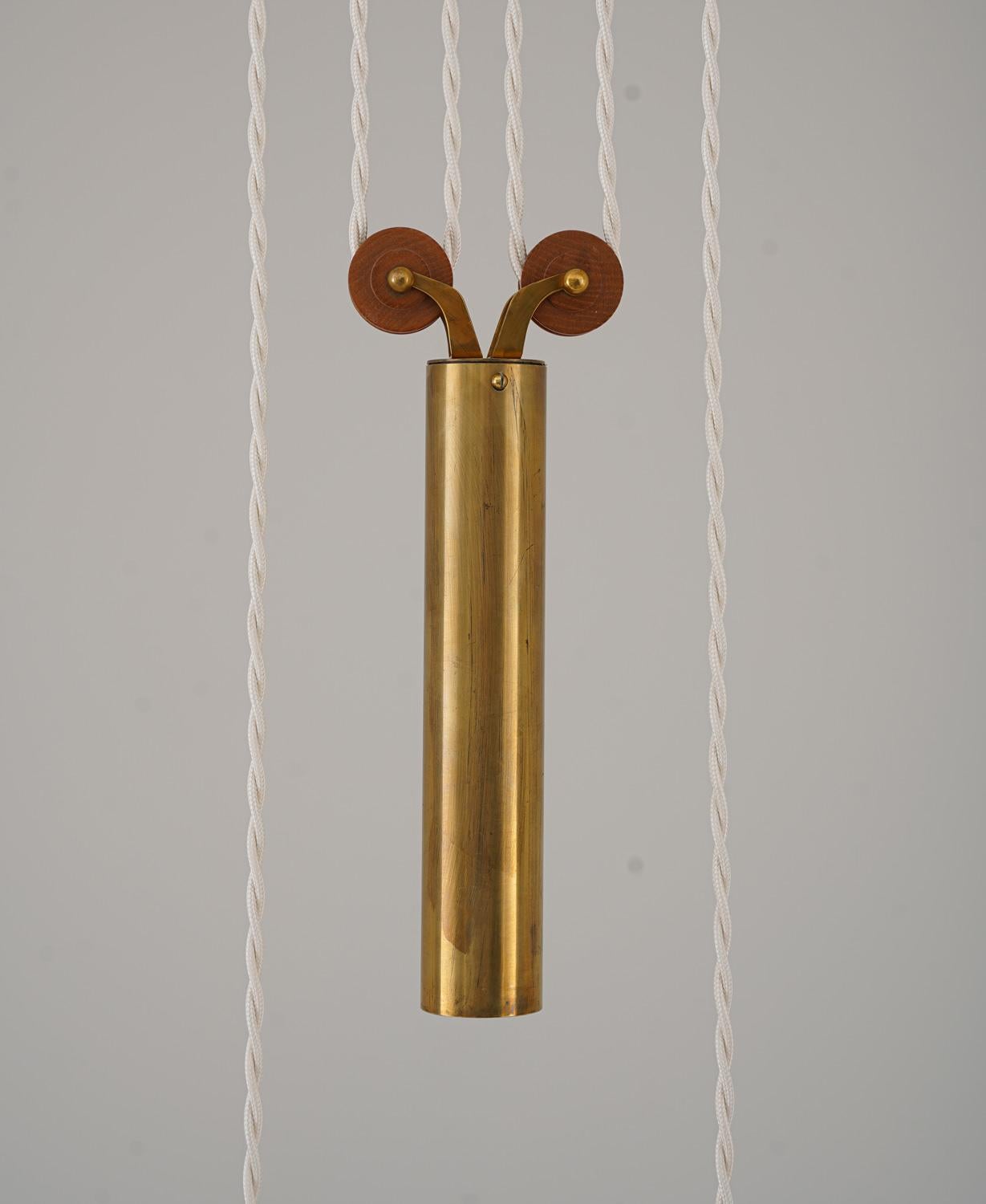 Swedish Modern Pendant by Harald Notini for Böhlmarks For Sale 3