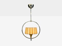 Swedish Modern, Pendant Light, Glass, Metal, Sweden, 1930s