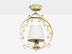 Swedish Modern, Pendant Light, Painted Metal, Sweden, 1950s