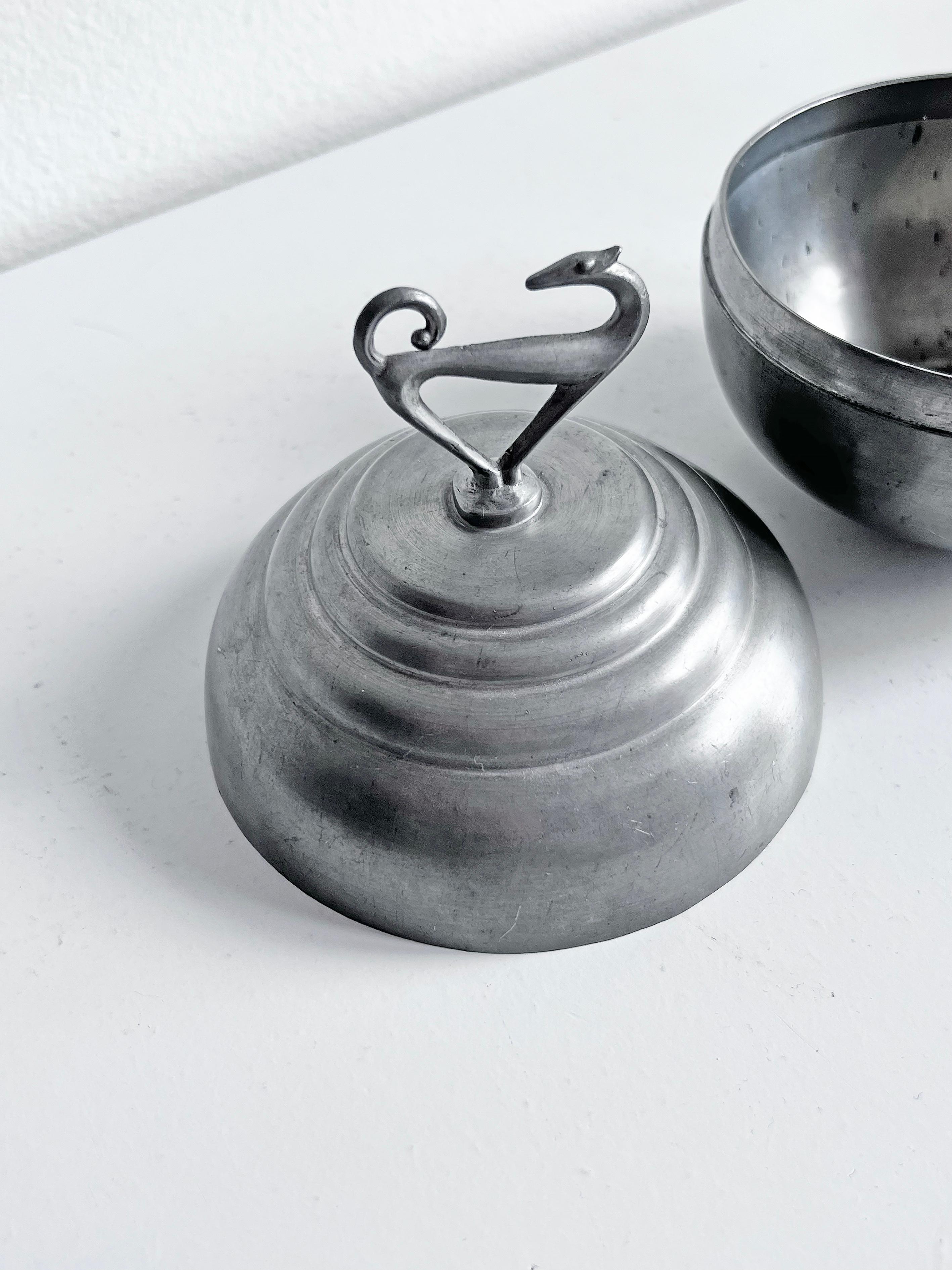 Swedish Modern Pewter Jar by C.G. Hallberg, 1934 3